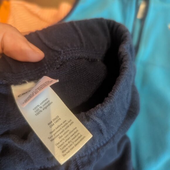 3-Piece Carter's Colorful Layers Blue and Orange Zip-up Fleece Vest - Picture 11 of 13